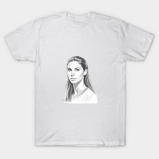 Alex morgan sketch T-Shirt by  art white